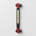 Lampe d'atelier LED COB noire et rouge, vue de face